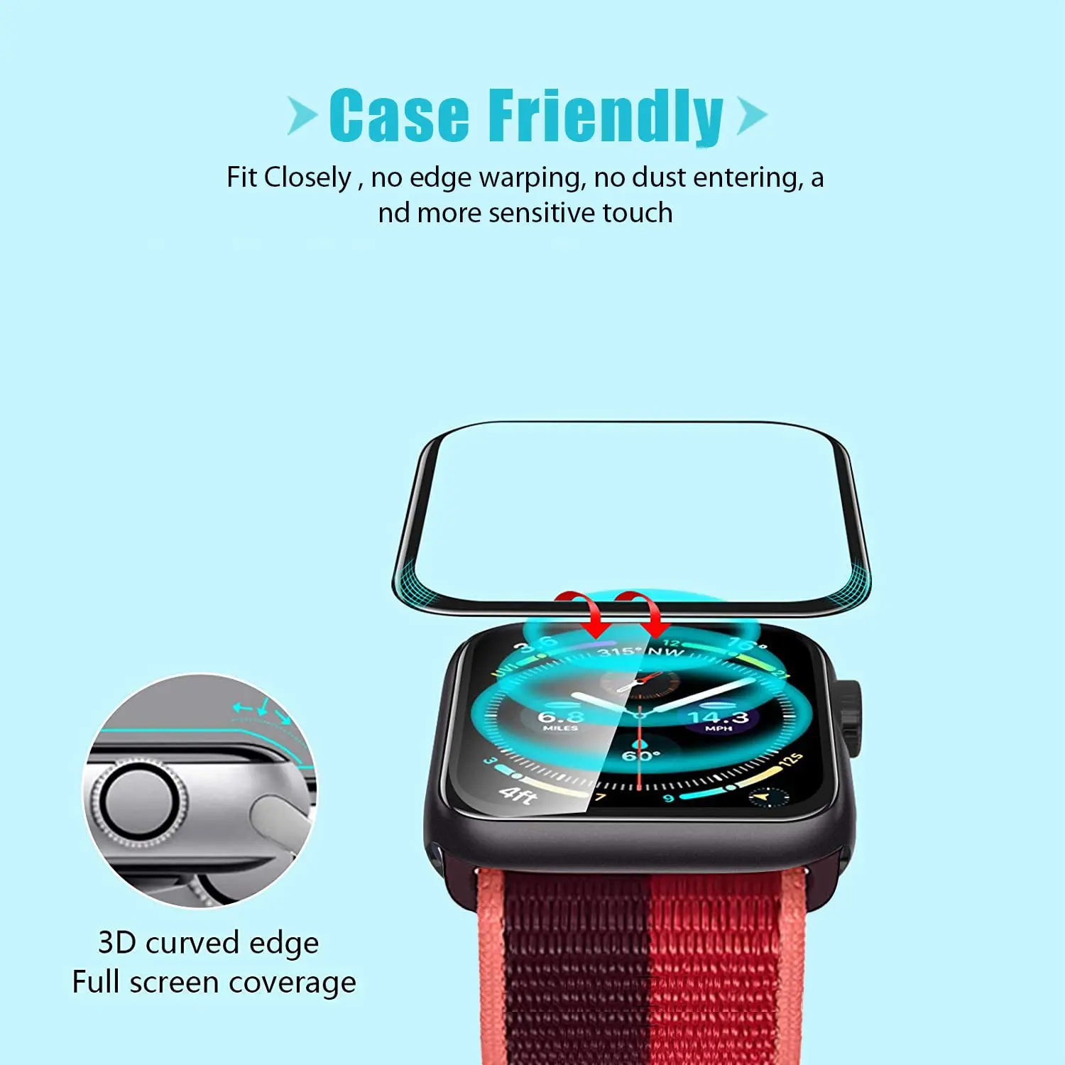 Screen Protector 3D Tempered F - Smartwatch Screen Film ulasan dan harga